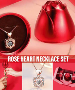 Eternal Rose Heart Necklace Set