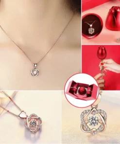 Eternal Rose Heart Necklace Set