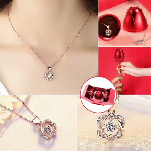Yamuyaya Rose Heart Necklace Set