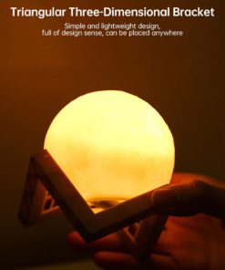 LED 3d Moon Lamp With Stand Starry