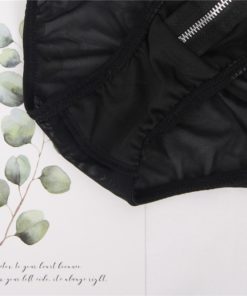 Merry See Leather Onden Zipper Sexy Panties