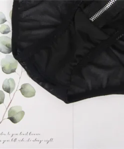 Merry See Leather Onden Zipper Sexy Panties