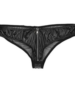 Merry See Leather Onden Zipper Sexy Panties