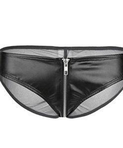 Merry See Leather Onden Zipper Sexy Panties