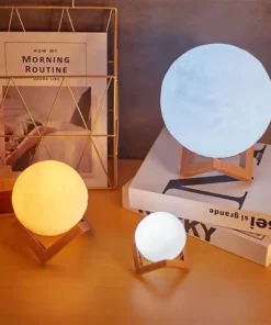 LED 3d Moon Lamp With Stand Starry
