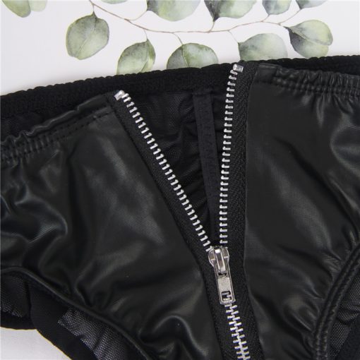Sexy nohavičky Merry See Leather Onden Zipper