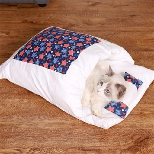Cat Sleeping Bag With Removable Pillow