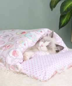 Cat Sleeping Bag With Removable Pillow