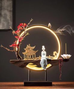 Handmade Fairy Lady Waterfall Backflow Incense Burner