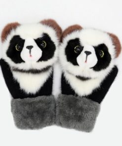 Hand-knitted Cartoon Animal Mittens