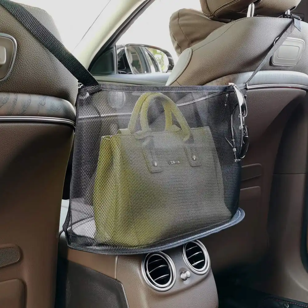 Space-Saving Net Pocket Car Handbag Holder