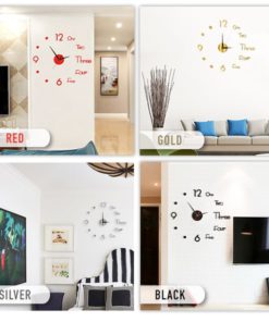 3D Luminous Frameless Wall Clock Set