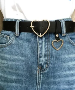 Heart Buckle Belt For Jeans, Shorts & Overcoats