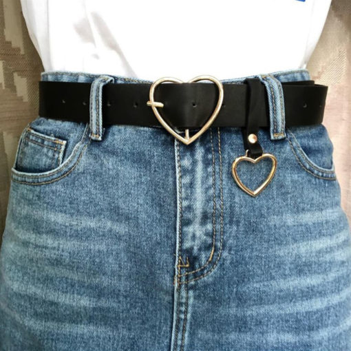 Hjertespennebelte for jeans, shorts og overfrakker