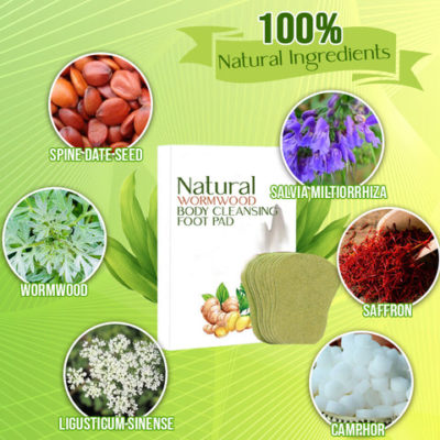 Natural Wormwood Body Cleansing Foot Pads