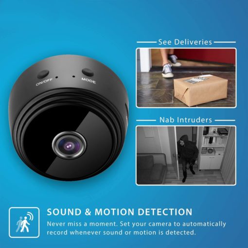 Mini Wireless WIFI Spy Camera yokhala ndi Sensor Night Vision