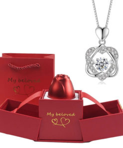 Eternal Rose Heart Necklace Set