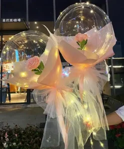 LED Luminous Balloon Rose Bouquet
