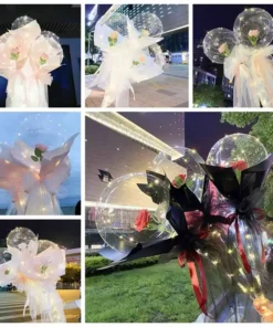 LED Luminous Balloon Rose Bouquet