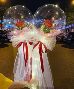 LED Luminous Balloon Rose Bouquet