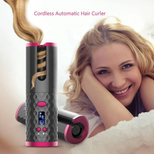 Cordless automatique hair curler