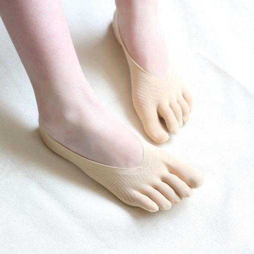 Неклизајуће прозрачне чарапе са пет прстију