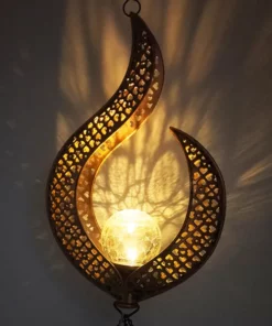 Solar Glass Ball Wind Chime Outdoor Light