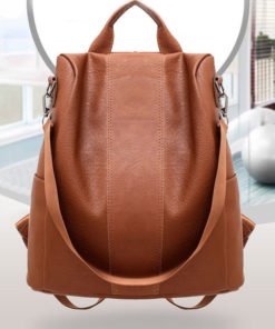 PU Leather Anti Theft Backpack