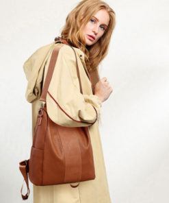 PU Leather Anti Theft Backpack