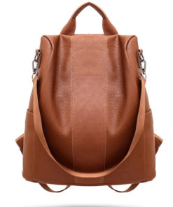 PU Leather Anti Theft Backpack
