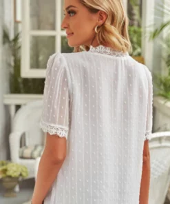 Sexy Lace V Neck Top