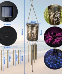 Animal Metal Wind Chime Lamp