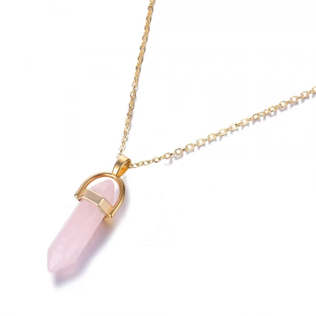 Slànachadh necklace Pendant Pink Rose Quartz