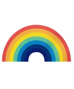 Water-Resistant PVC Rainbow Doormat
