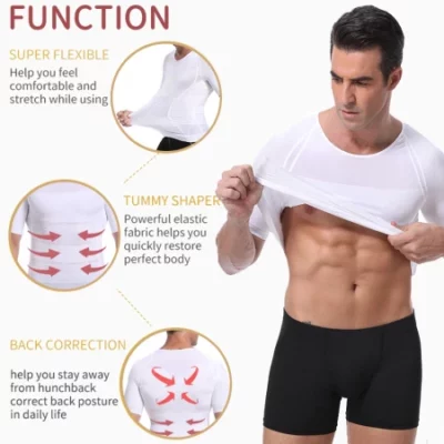 Men's Posture Corrector Shirt For Fitness, Workout & Casual Wear