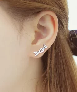 DNA Helix Earrings Studs