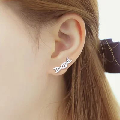 DNA Helix Earrings Studs