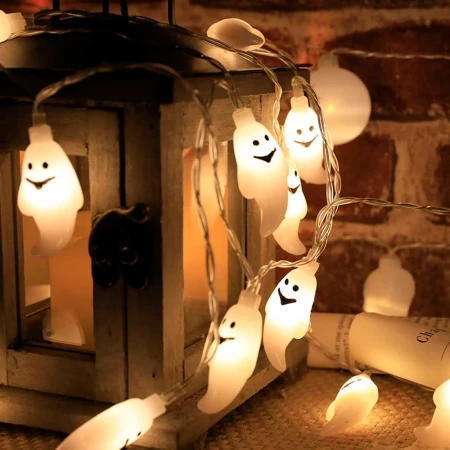 ʻO ke kukui ʻo Halloween Ghost String LED Night Light