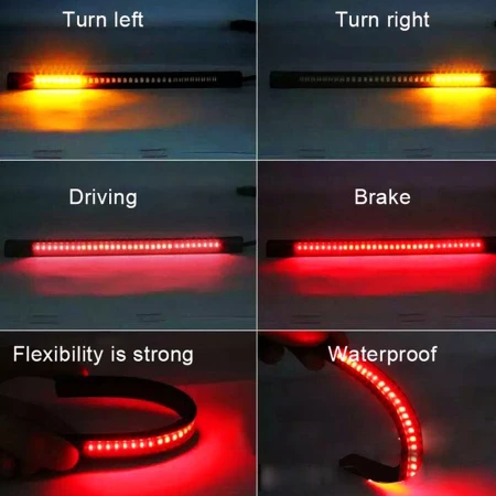 Flexible nga LED Brake Light Strip nga Bar sa Motorsiklo