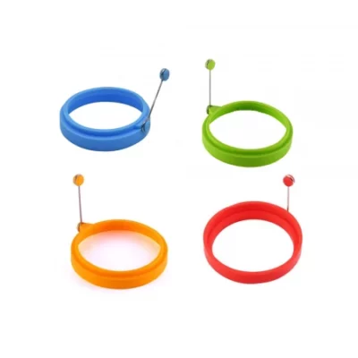 4 Round Silicone Egg Rings For Cooking Eggs
