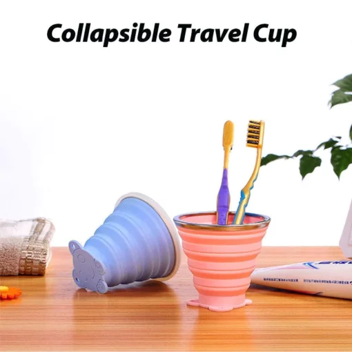 실리콘 접을 수있는 여행 컵
