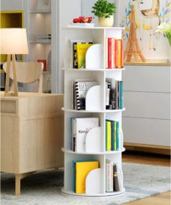4-TIER Creative Floor Rotating Bookshelf