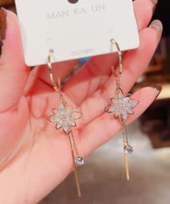 Flower Fringe Earrings