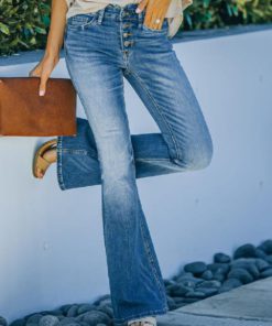 High Waist Flare Leg Jeans