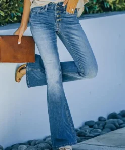 High Waist Flare Leg Jeans