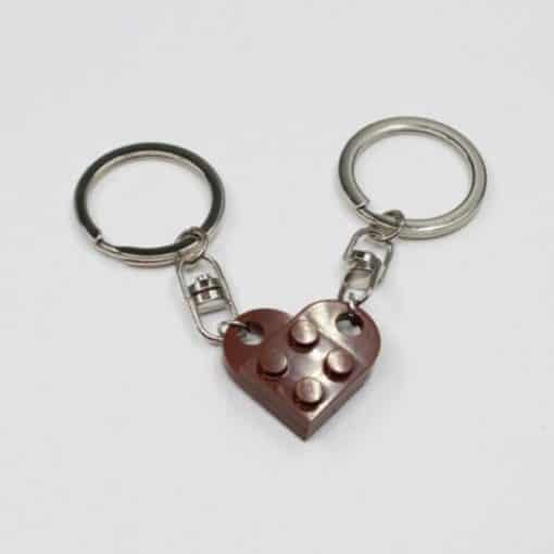 Привезак за кључеве у облику срца од 2 комада за парове