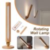 360° Rotatable Wooden LED Wall Lamp