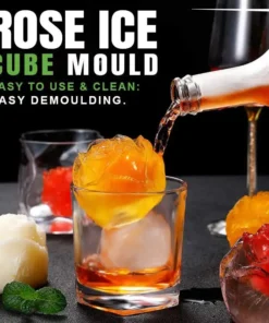 4-Compartment Large Rose Ice Cube Mold