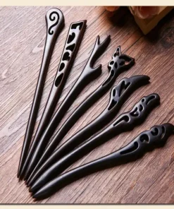 Hand Carved Ebony Clipss