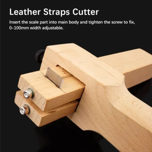 Adjustable Leather Strap Cutter With 5 Free Blades